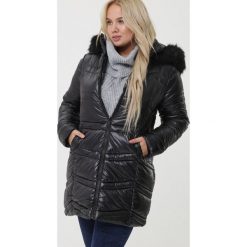 Czarna Kurtka Morisset. Czarne kurtki damskie Born2be, na zimę, xl, bez wzorów, długie. Za 249,99 zł.