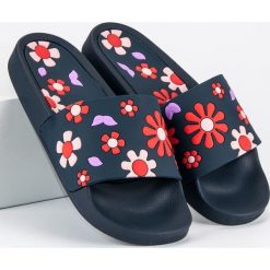 Klapki damskie: Klapki w kwiaty vices Vices niebieskie