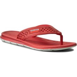 Japonki ECCO - Intrinsic Toffel 88000301255 Coral Blush. Czerwone klapki damskie ecco, w paski, ze skóry, na niskim obcasie. W wyprzedaży za 119,00 zł.
