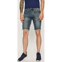 Pepe Jeans - Szorty jeansowe Track. Niebieskie spodenki i szorty męskie Pepe Jeans, bez wzorów, z elastanu, casualowe. W wyprzedaży za 169,90 zł.