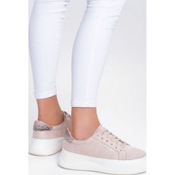 Różowe Creepersy Intellection. Różowe półbuty damskie marki vices, bez wzorów, bez obcasa, na platformie, na sznurówki. Za 89,99 zł.