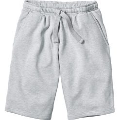 Szorty dresowe bonprix jasnoszary melanż. Szare spodenki i szorty męskie bonprix, s, w paski, z dzianiny. Za 44,99 zł.