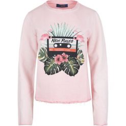 Bluza Trussardi Jeans. Różowe bluzki damskie bez wzorów, z jeansu, bez rękawów, bez kaptura. Za 159,00 zł.