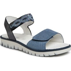 Sandały PRIMIGI - 5386922 S Blu. Niebieskie sandały dziewczęce Primigi, ze skóry, bez zapięcia. Za 229,00 zł.