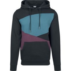 Bluzy męskie: Urban Classics Zig Zag Hoodie Bluza z kapturem czarny/niebiesko-zielony/burgundowy