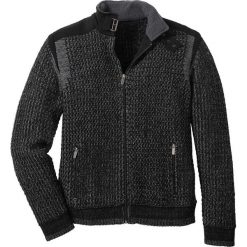 Kardigany męskie: Sweter rozpinany Regular Fit bonprix czarno-dymny szary