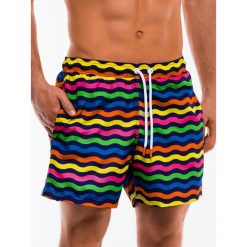 Kąpielówki męskie W162 - granatowe. Niebieskie kąpielówki męskie Ombre Clothing, s, bez wzorów. Za 24,99 zł.