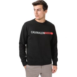 Calvin Klein Bluza Czarny. Czarne bluzy męskie Calvin Klein, m, z nadrukiem, z bawełny, bez kołnierzyka, bez rękawów, bez kaptura. Za 393,95 zł.