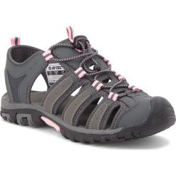 Sandały HI-TEC - Eritio AVSSS18-HT-01-Q2 Pink/Carbon Grey/Dark Grey. Szare klapki damskie marki Hi-tec, bez wzorów, z gumy, bez obcasa. W wyprzedaży za 129,99 zł.