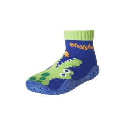 Playshoes Buty do wody Krokodyl marine - niebieski - Gr.Moda (6 - 24 miesięcy ). Niebieskie buciki niemowlęce marki Playshoes, z elastanu. Za 39,00 zł.