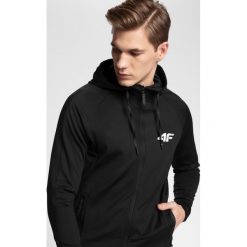Bluza funkcyjna męska 4Hills BLMF200A - głęboka czerń. Pomarańczowe bluzy męskie xxl, bez wzorów, z dzianiny, z kapturem, bez rękawów, bez kaptura. Za 199,99 zł.