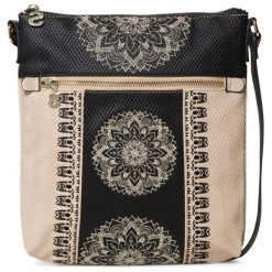 Desigual Torebka Damska Bols Lady Kaua, Beżowy. Brązowe torebki klasyczne damskie marki Desigual, z haftami, z materiału, z haftem. Za 249,00 zł.