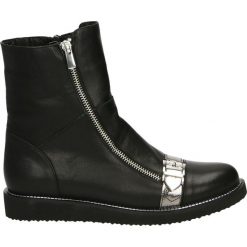 Botki - 252734 26-818. Czarne botki damskie skórzane Venezia. Za 359,00 zł.