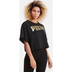 Puma Rebel Fashion Koszulka Czarny. Czarne koszulki damskie Puma, m, z nadrukiem, z bawełny, bez kołnierzyka. Za 102,95 zł.