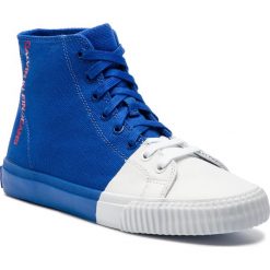 Sneakersy CALVIN KLEIN JEANS - Iridea R7778 Nautical Blue/White. Niebieskie półbuty damskie Calvin Klein Jeans, z jeansu. W wyprzedaży za 299,00 zł.