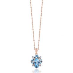 Łańcuszki męskie: Zjawiskowy Srebrny Wisiorek – srebro 925, Topaz swiss blue…