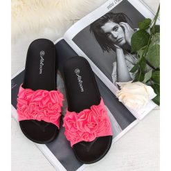 Klapki damskie Abloom SY649 Różowe Neon. Różowe klapki damskie ABLOOM, bez wzorów, z tworzywa sztucznego, bez obcasa. Za 59,00 zł.