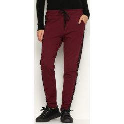 Spodnie dresowe damskie: Bordowe Spodnie Dresowe Comfy