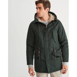 Parka z ociepleniem - Khaki. Brązowe parki męskie Reserved, l. Za 399,99 zł.