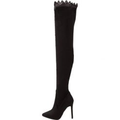 Lost Ink TENDER LACE TOP Kozaki na obcasie black. Czarne buty zimowe damskie Lost Ink, z materiału, na obcasie. Za 379,00 zł.