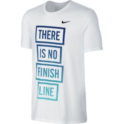 Koszulki sportowe męskie: koszulka do biegania męska NIKE RUN DRI-FIT BLEND THERE IS NO FINISH LINE TEE / 778353-100