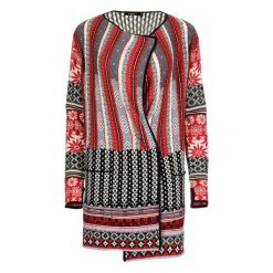 Swetry klasyczne damskie: Desigual Sweter Damski Call M Czerwony