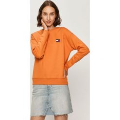 Tommy Jeans - Bluza DW0DW07786. Pomarańczowe bluzy damskie Tommy Jeans, s, bez wzorów, z bawełny, bez rękawów, bez kaptura. W wyprzedaży za 359,90 zł.