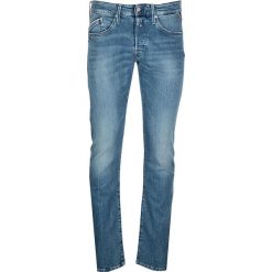 Dżinsy "Waitom" - Regular fit - w kolorze niebieskim. Niebieskie jeansy męskie Replay, m, w paski, klasyczne. W wyprzedaży za 258,95 zł.