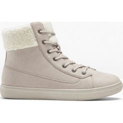 Wysokie sneakersy bonprix kamienisty. Szare sneakersy damskie bonprix, ze skóry. Za 109,99 zł.