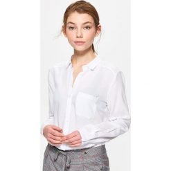 Gładka koszula - Biały. Białe koszule damskie Cropp, xl, bez wzorów, bez kołnierzyka, bez rękawów. W wyprzedaży za 19,99 zł.