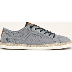Pepe Jeans - Tenisówki Maui Basic. Niebieskie trampki męskie Pepe Jeans, bez wzorów, z jeansu, bez zapięcia. W wyprzedaży za 239,90 zł.