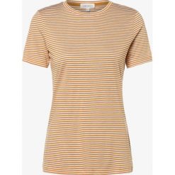 ARMEDANGELS - T-shirt damski, beżowy. Brązowe t-shirty damskie ARMEDANGELS, m, w paski, z materiału, bez kołnierzyka. Za 179,95 zł.