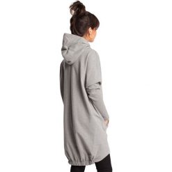 KAIA Bluza tunika z kapturem i gumką z tyłu - szara. Szare tuniki damskie BE, s, z elastanu. Za 179,00 zł.