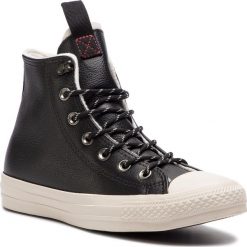 Trampki CONVERSE - Ctas Hi 162386C Black/Driftwood/Driftwood. Czarne trampki i tenisówki damskie Converse, bez wzorów, ze skóry, bez zapięcia. W wyprzedaży za 269,00 zł.