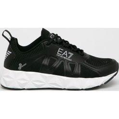 EA7 Emporio Armani - Buty. Czarne buty sportowe damskie EA7 Emporio Armani, ze skóry. W wyprzedaży za 499,90 zł.