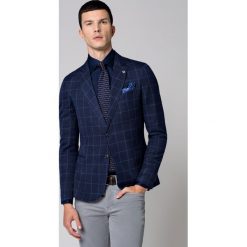 Marynarka Granatowa w Kratę Socotra. Szare marynarki męskie LANCERTO, s, bez wzorów, z tkaniny, eleganckie. W wyprzedaży za 249,90 zł.