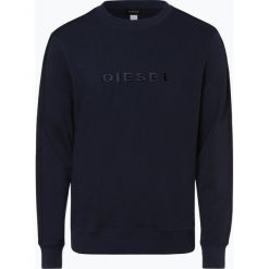 Diesel - Męska bluza nierozpinana, niebieski. Niebieskie bluzy męskie Diesel, s, z haftami, bez kołnierzyka, bez rękawów, bez kaptura. Za 299,95 zł.
