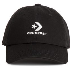 Czapka z daszkiem CONVERSE - 10008477-A01 001. Czarne czapki męskie marki Converse, bez wzorów, z bawełny. Za 99,00 zł.
