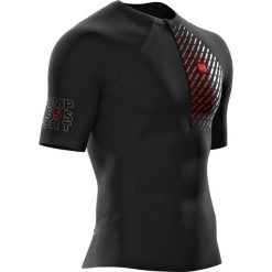 Koszulka kompresyjna COMPRESSPORT TRAILRUNNING POSTURAL SS TOP BLACK / TSTRV3-SS99. Czarne koszulki męskie Compressport, m, bez wzorów, bez kołnierzyka, bez rękawów. Za 399,99 zł.