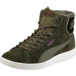 Puma Buty Vikky Mid Corduroy Olive Night Olive 38,5. Zielone buty sportowe damskie Puma, bez wzorów, sportowe, puma vikky. W wyprzedaży za 184,00 zł.