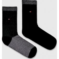 Tommy Hilfiger - Skarpetki (2-Pack). Niebieskie skarpetki damskie TOMMY HILFIGER, bez wzorów. W wyprzedaży za 34,90 zł.