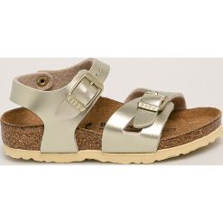 Birkenstock - Sandały dziecięce Rio. Żółte sandały dziewczęce Birkenstock, ze skóry, na klamry. Za 189,90 zł.