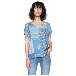 Desigual Desigual T-Shirt Damski Xs Niebieski. Niebieskie t-shirty damskie marki Desigual, xs. W wyprzedaży za 189,00 zł.