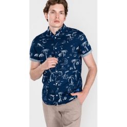 Jack & Jones Ryan Koszula Niebieski. Niebieskie koszule męskie Jack & Jones, s, bez wzorów, z bawełny, bez kołnierzyka, z krótkim rękawem. Za 156,95 zł.