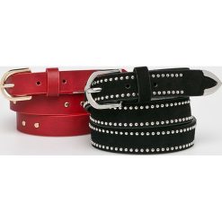 Medicine - Pasek Vintage Revival (2-pack). Szare paski damskie marki MEDICINE, w paski, ze skóry ekologicznej, vintage. W wyprzedaży za 29,90 zł.