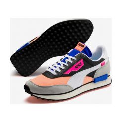 Puma Future Rider Play On Tenisówki Pomarańczowy Wielokolorowy. Pomarańczowe trampki męskie Puma, bez wzorów, ze skóry, na sznurówki. Za 395,95 zł.