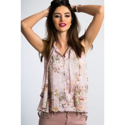 Bladoróżowa Zwiewna Koszula Floral 21115. Szare koszule damskie Fasardi, s, bez wzorów, bez kołnierzyka, bez rękawów. Za 61,00 zł.