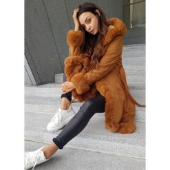 Doll Przepiękny Płaszcz Premium Kolor Camel S. Czarne płaszcze damskie LIGARI, s, w paski, z bawełny. Za 398,00 zł.