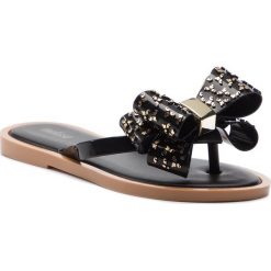 Japonki MELISSA - Flip Flop Sweet Ad 32447 Black/Beige 51496. Czarne klapki damskie Melissa, bez wzorów, z tworzywa sztucznego, bez obcasa, na obcasie. Za 269,00 zł.