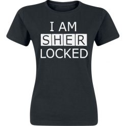 Sherlock I Am Sherlocked Koszulka damska czarny. Niebieskie bluzki na imprezę marki Born2be, m. Za 74,90 zł.